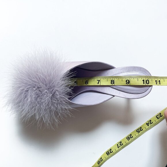 Saint Laurent Blanco 60 Sandal Mae Slip On Mule Poly Grey Size EU 40 US 10 NEW - Picture 16 of 16